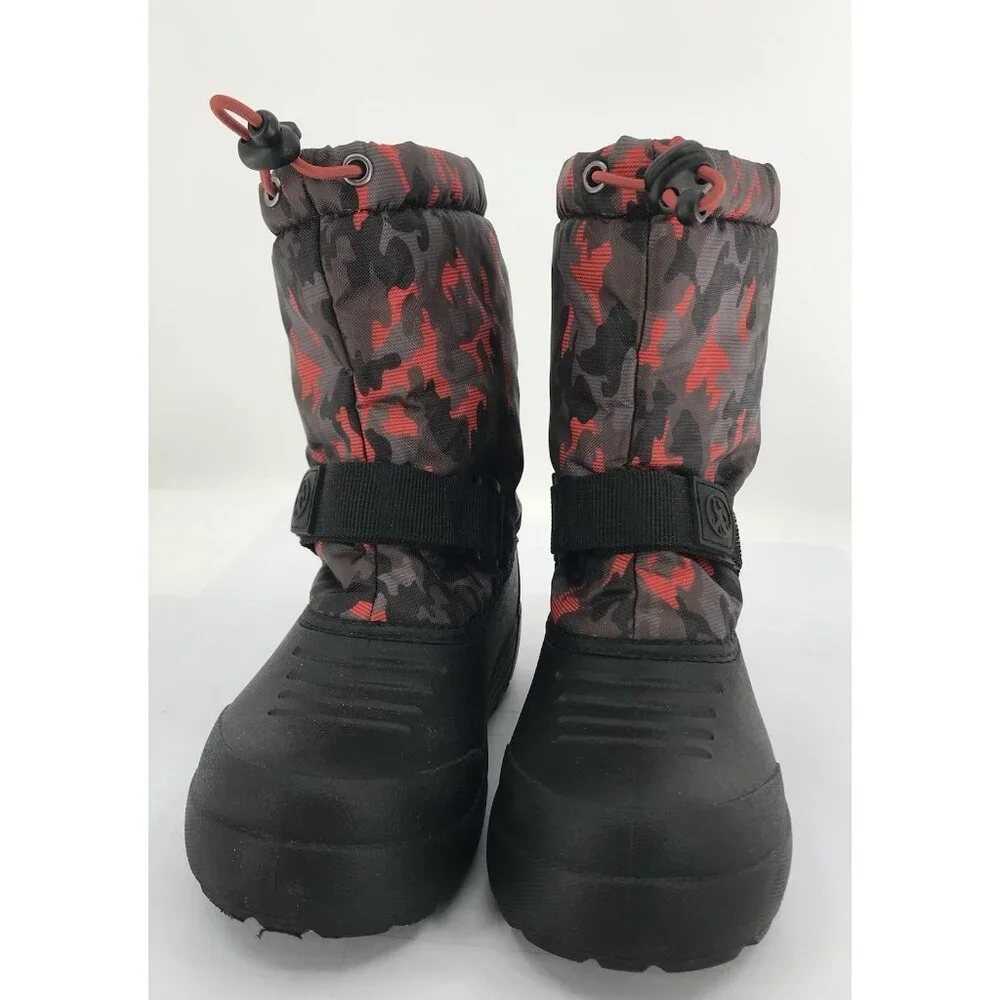 Northside Boots Kids Boys Size 3 Red‎ Gray Black Camo Winter